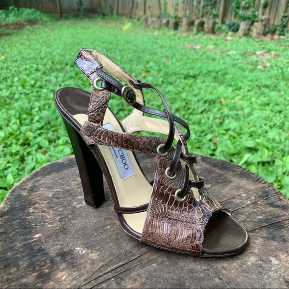 NWOB Jimmy Choo 081 Evita Exotic Gallus sandals - Picture 2 of 16